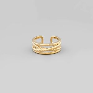 Double Line X Shape Ring
